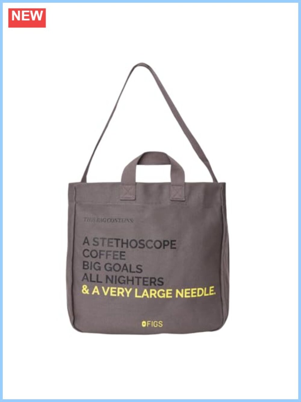 Oversized Canvas Nylon Tote Bag with Crossbody Strap and Inner Pocket